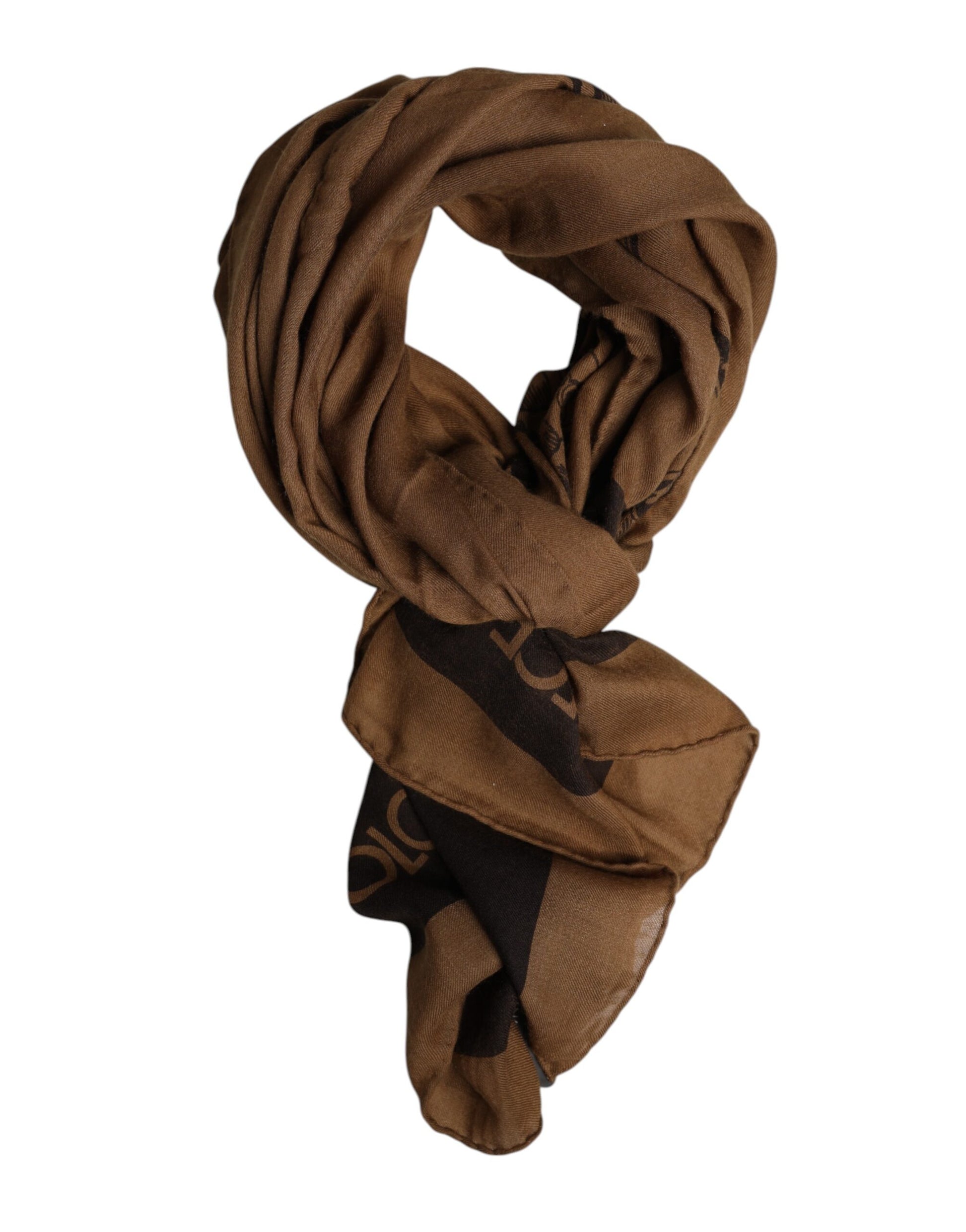 Brown DG Crown Neck Warmer Men Foulard Scarf