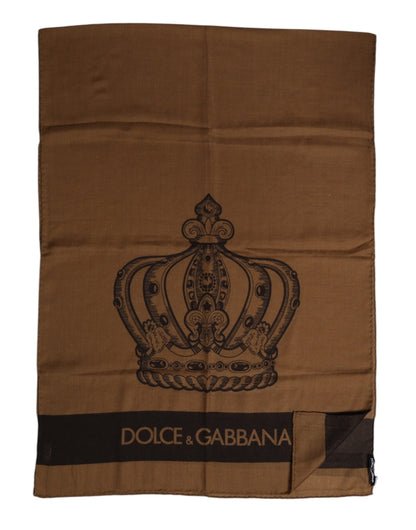 Brown DG Crown Neck Warmer Men Foulard Scarf