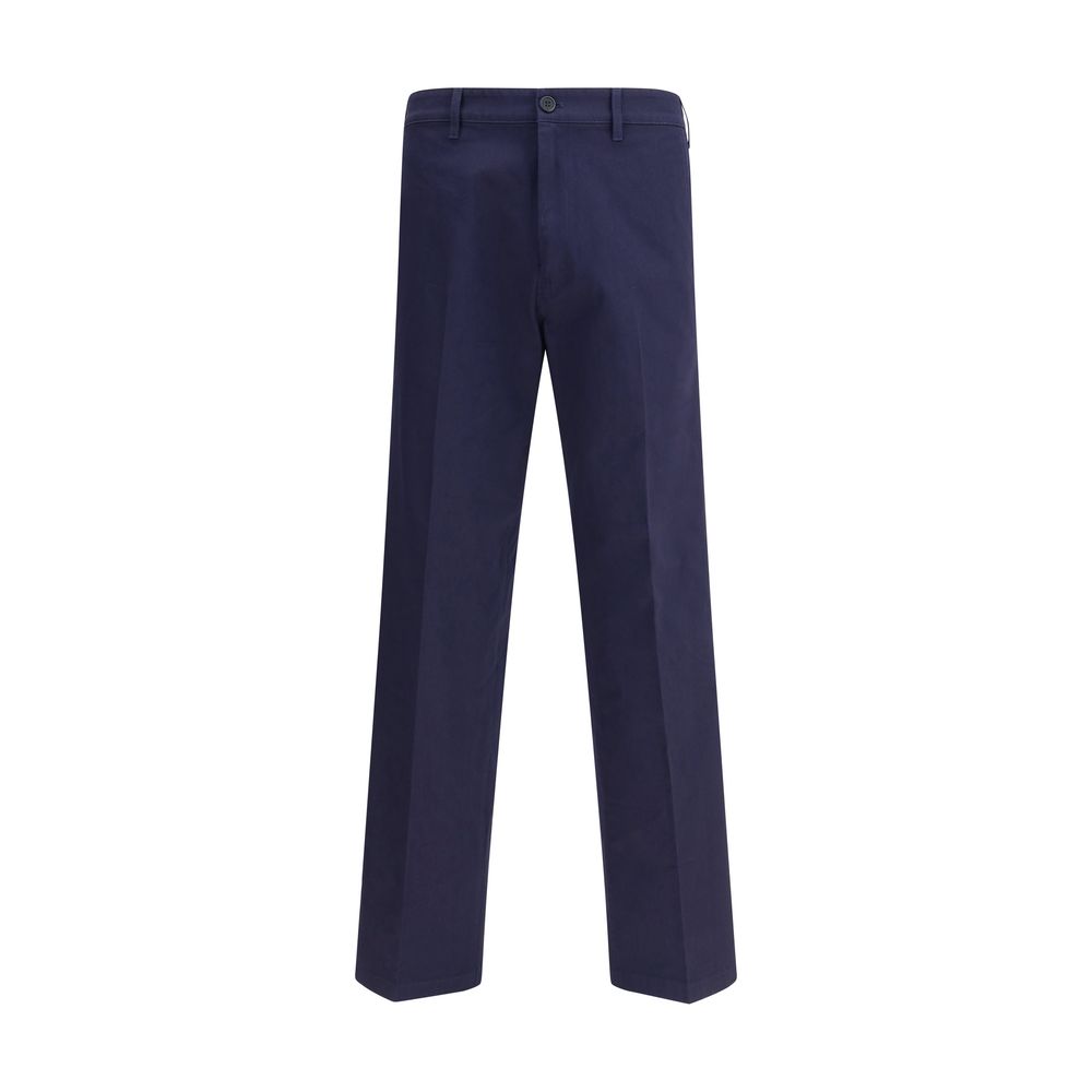Blue Cotton Chino Pants