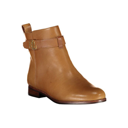 Brown Leather Women Boot