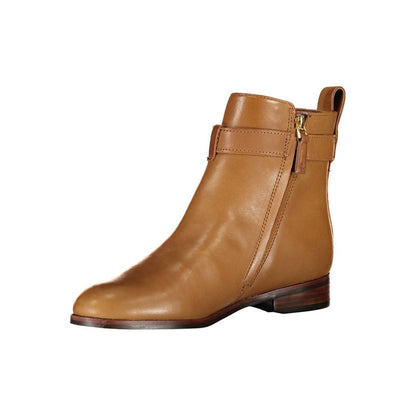 Brown Leather Women Boot