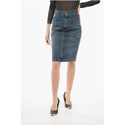 Denim Pencil Skirt