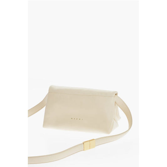 Leather Crossbody Bag with Golden Details