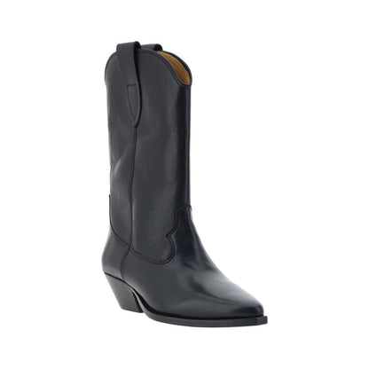 Black Calf Leather Bos Taurus Ankle Boots