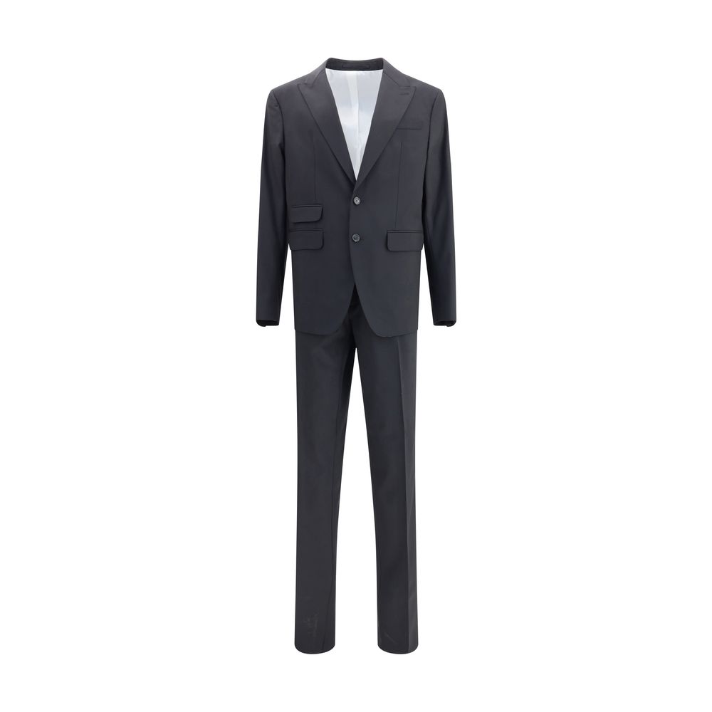 Black Fleece Wool Two-Piece Suit