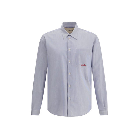 Blue Cotton Pattern Shirt