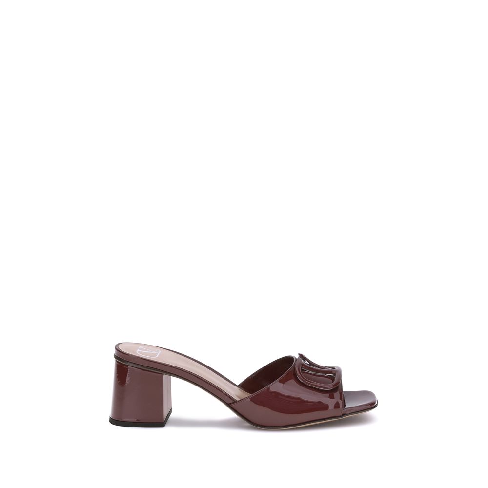 Bordeaux Calf Leather Bos Taurus Flat Sandals