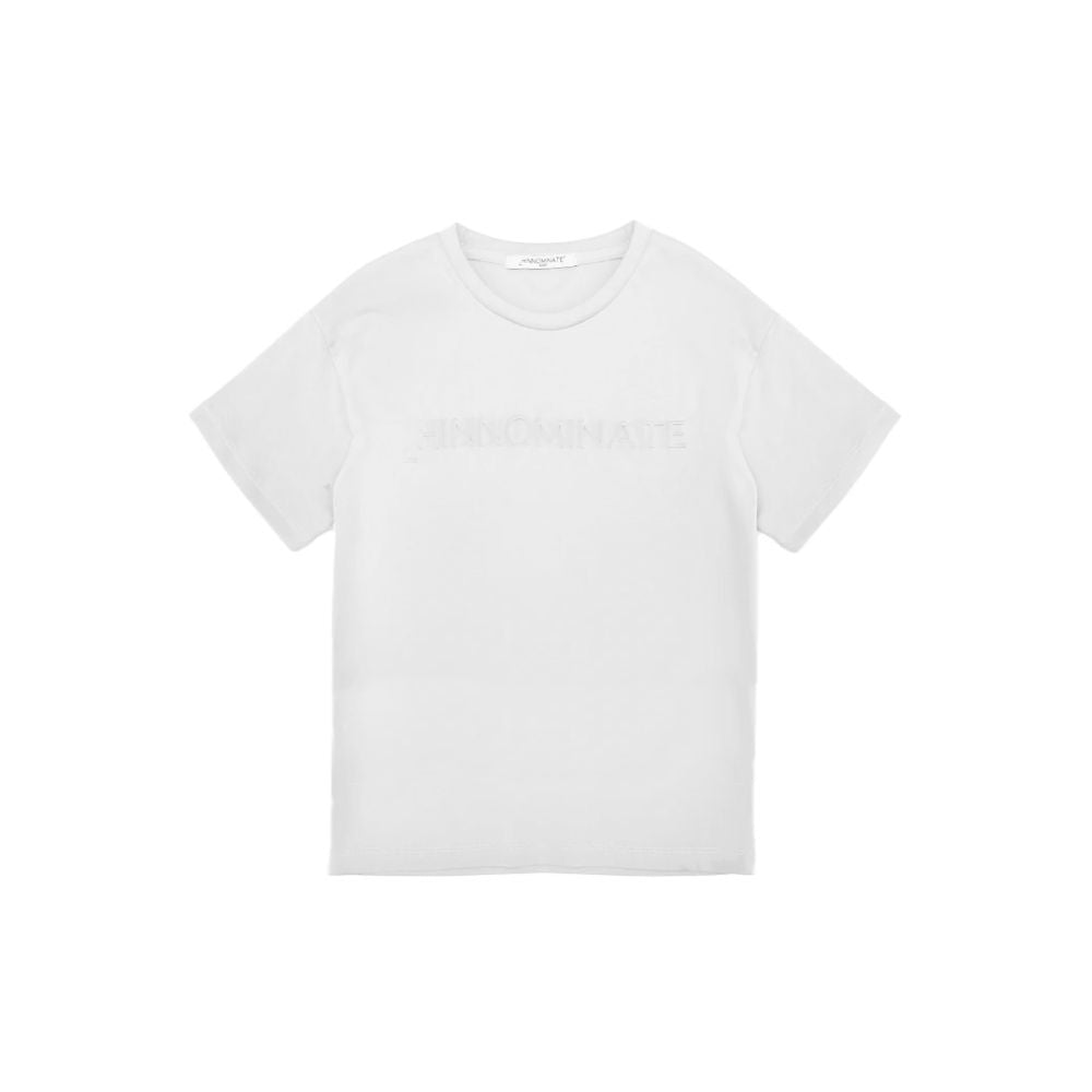 White Cotton Women T-Shirt