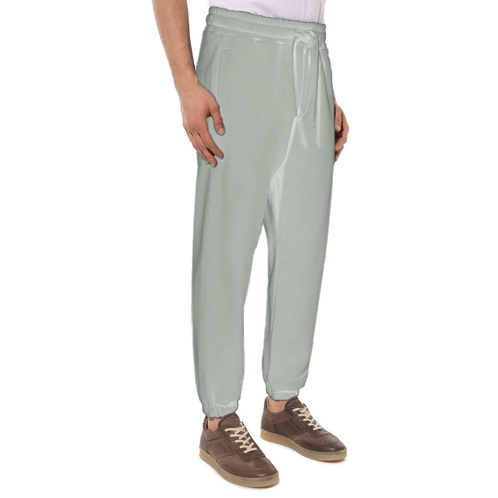 Gray Cotton Men Trousers