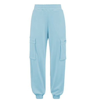 Blue Polyester Women Pant