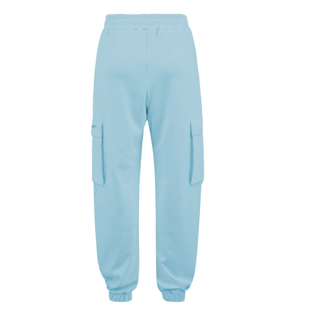 Blue Polyester Women Pant
