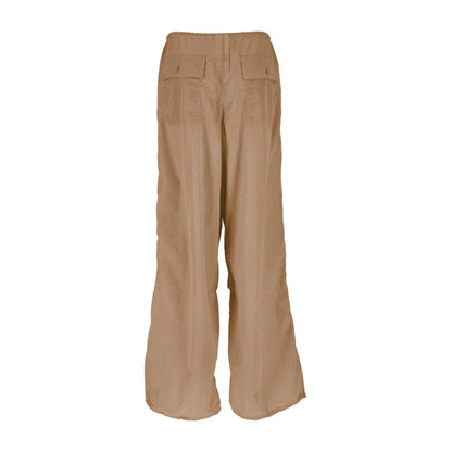 Brown Nylon Women Trouser