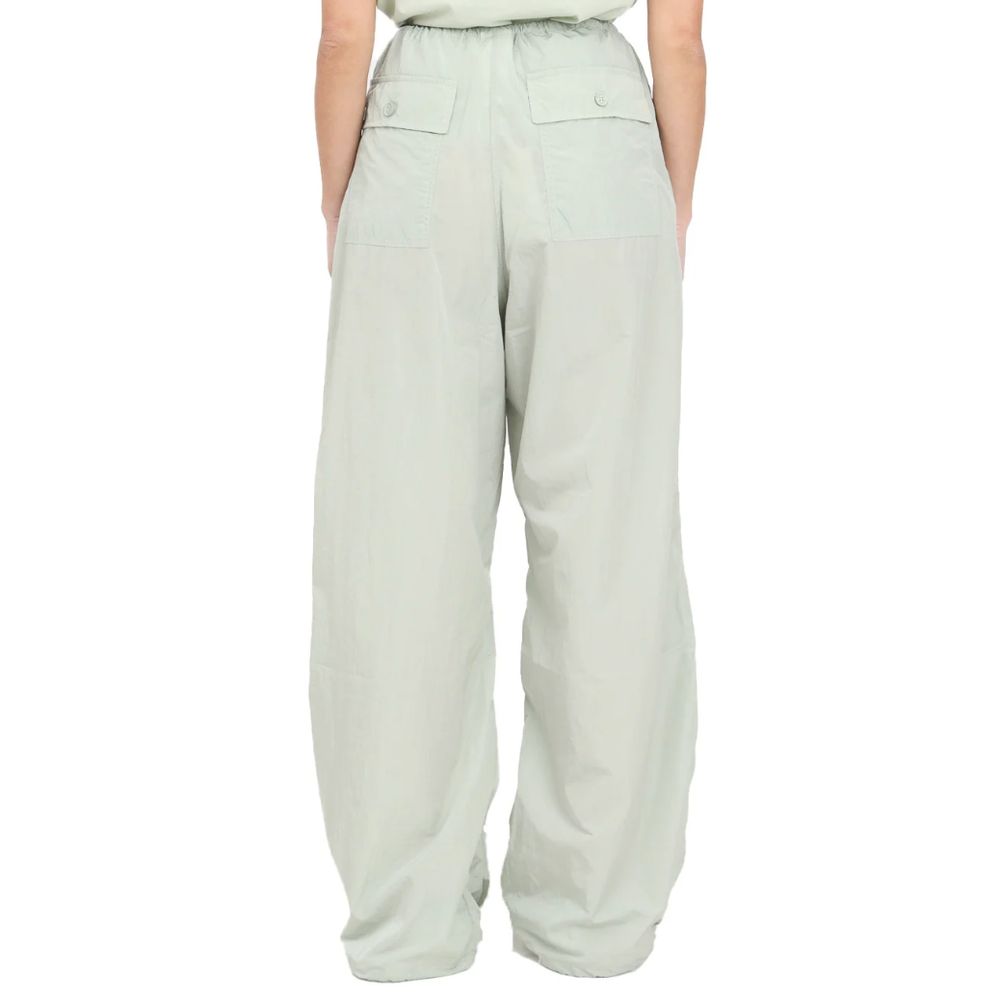 Green Nylon Women Trouser