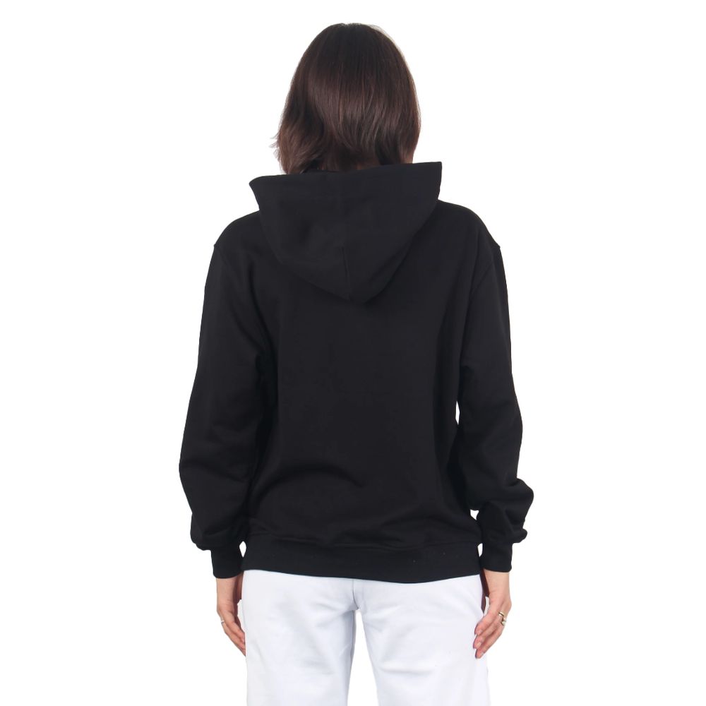 Black Cotton Women Hoodie