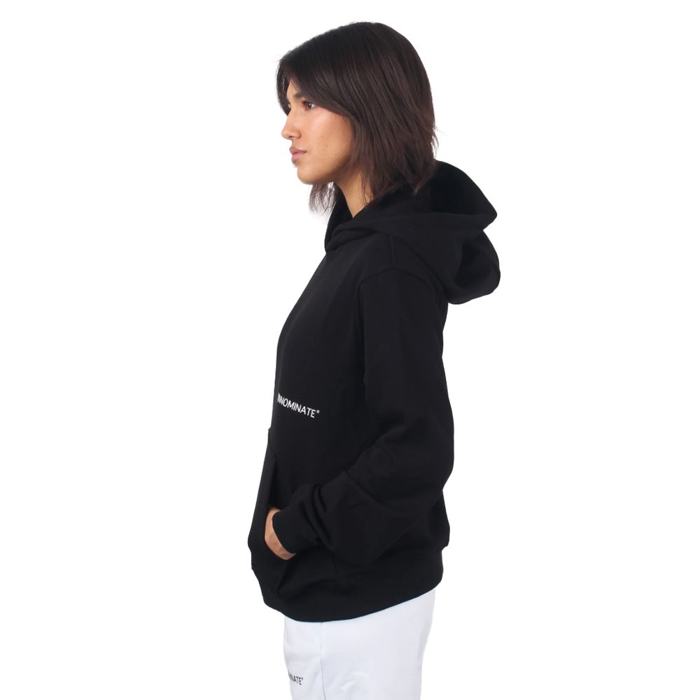 Black Cotton Women Hoodie