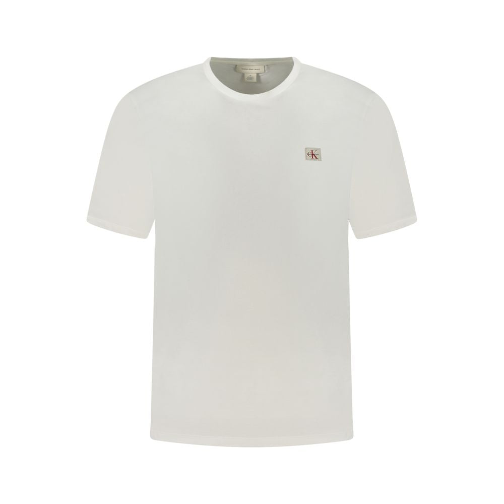 White Cotton Men T-Shirt