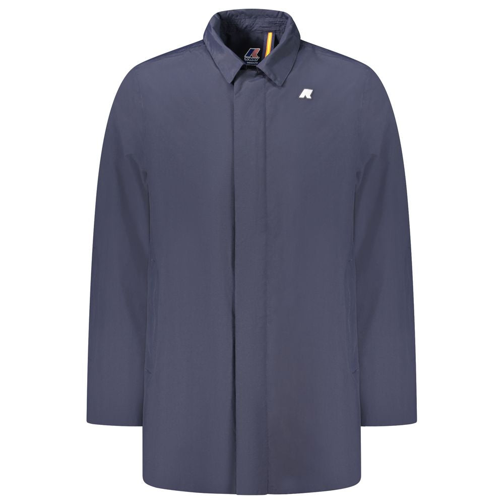 Blue Polyamide Men Jacket