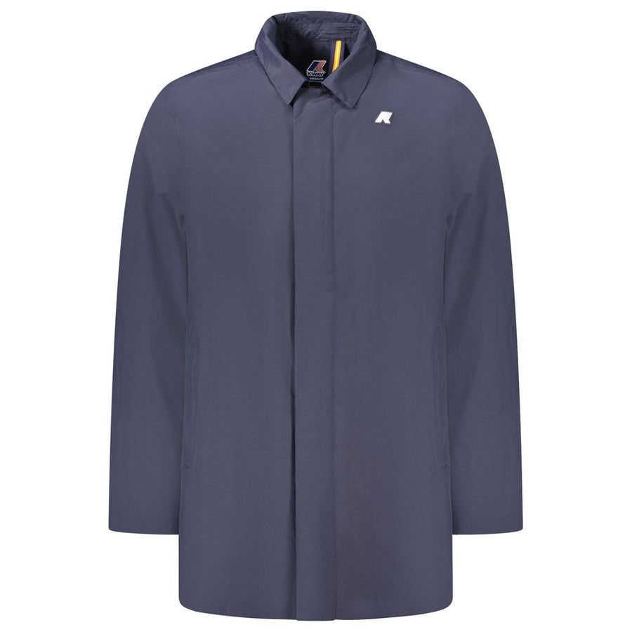 Blue Polyamide Men Jacket