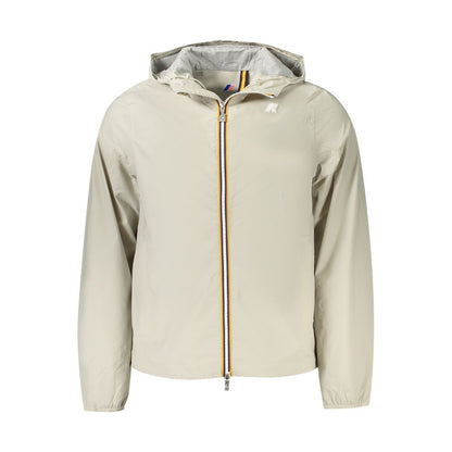 Beige Nylon Men Jacket
