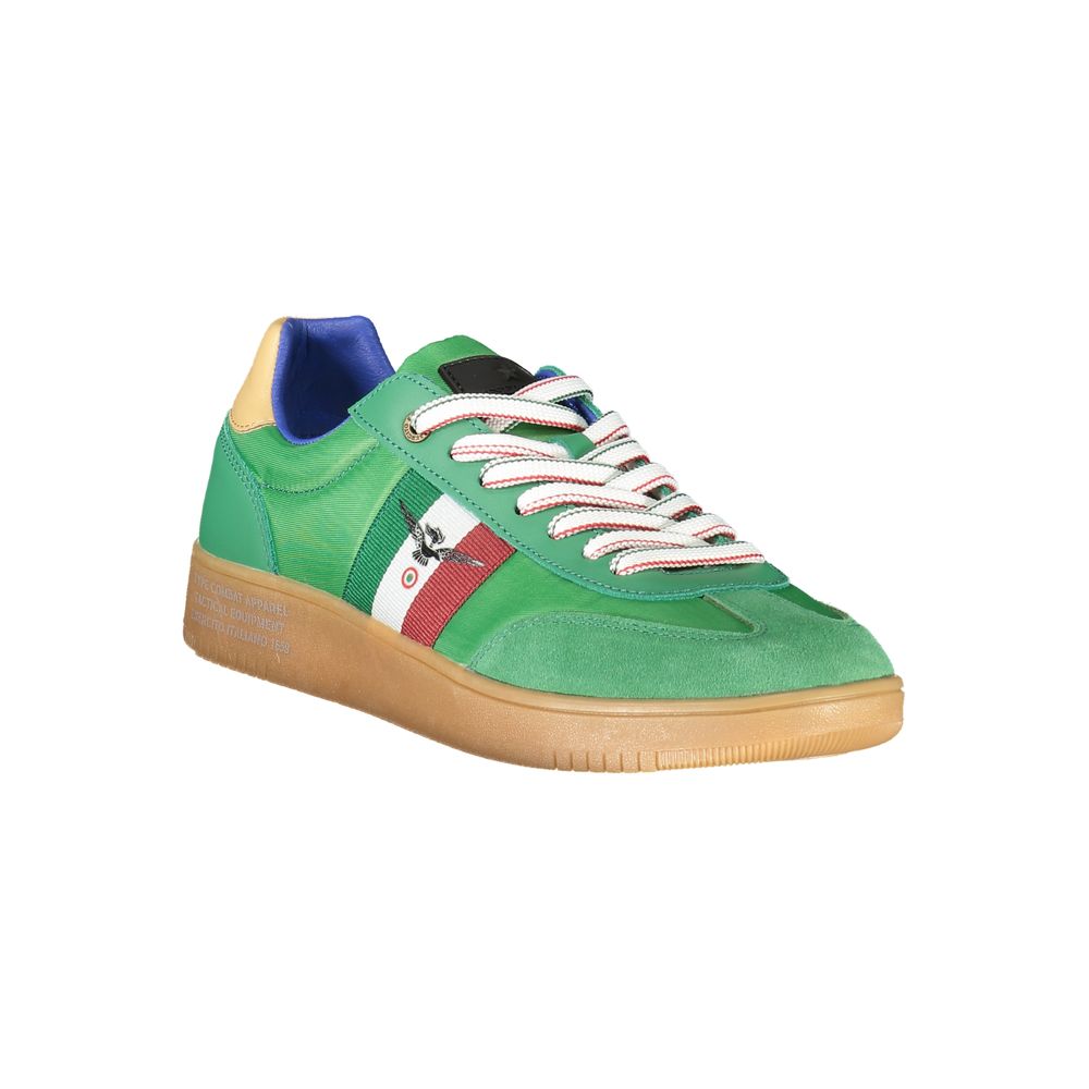 Green Leather Men Sneaker