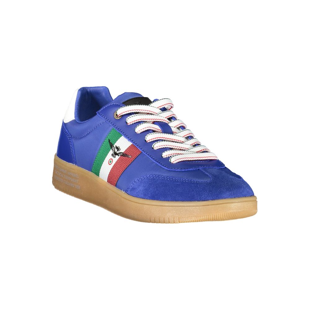 Blue Leather Men Sneaker