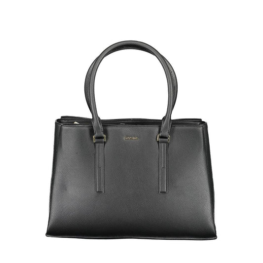Black Polyester Handbag