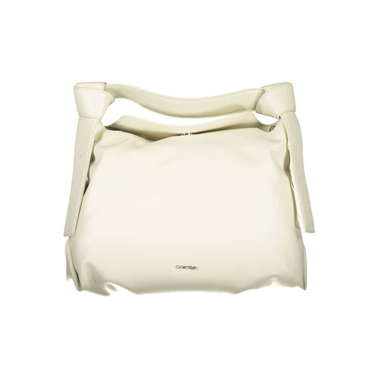 Beige Polyester Handbag