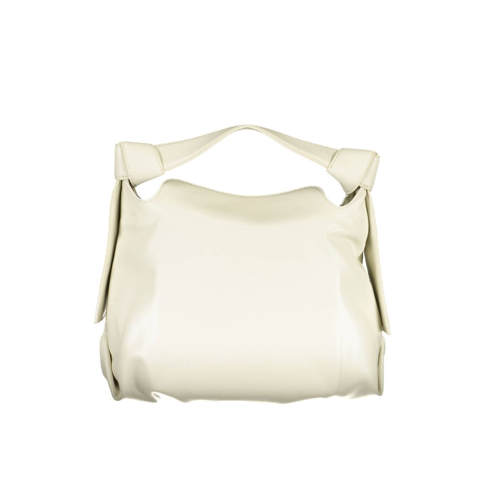 Beige Polyester Handbag