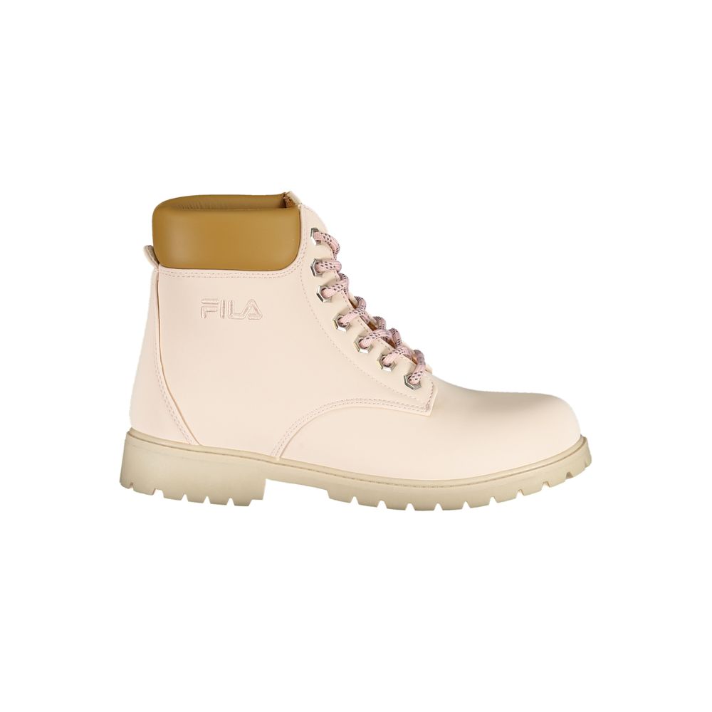 Pink Polyester Women Boot