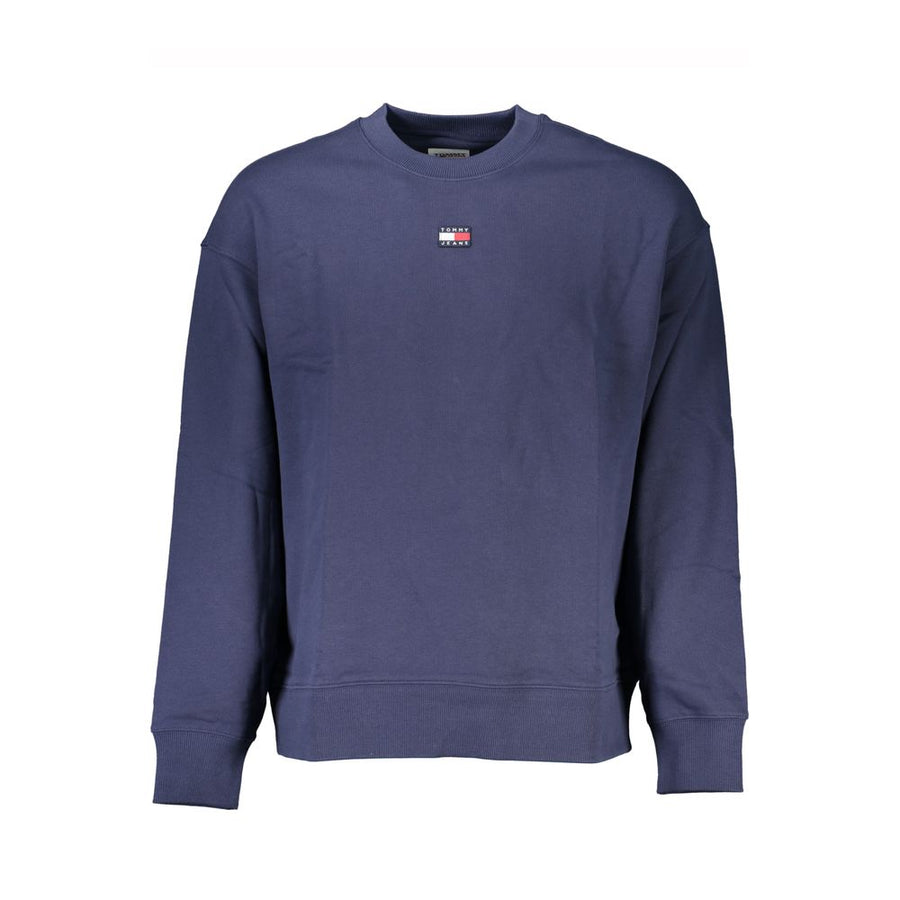 Blue Cotton Men Sweater