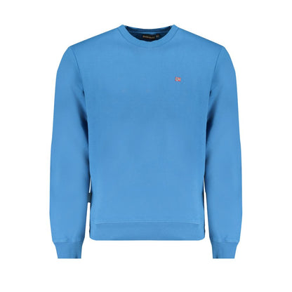 Blue Cotton Men Sweater