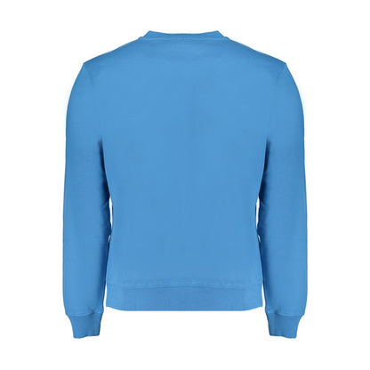 Blue Cotton Men Sweater