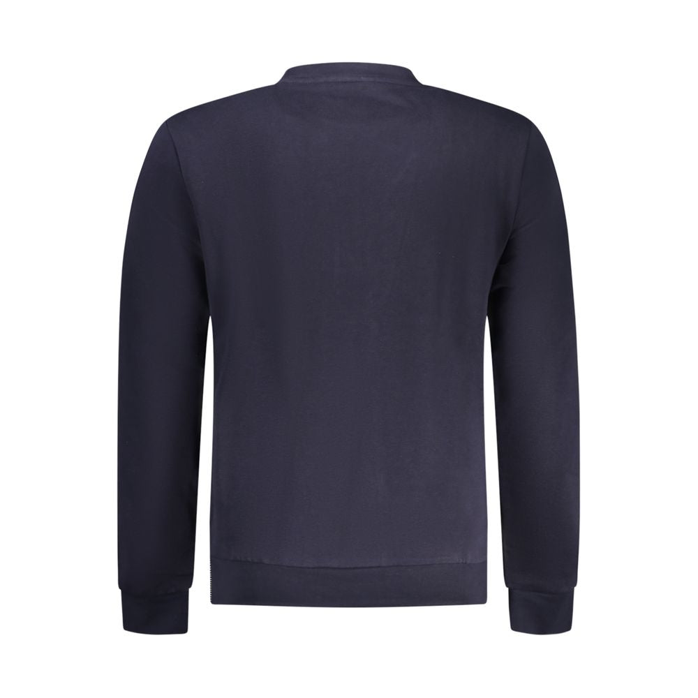 Blue Cotton Men Sweater