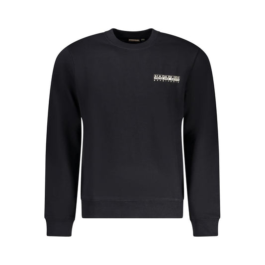 Black Cotton Men Sweater