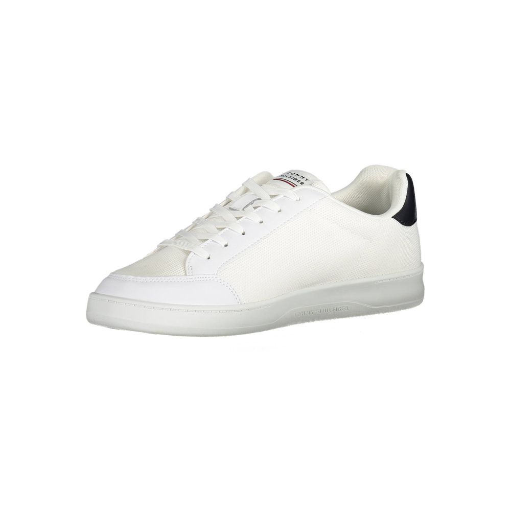 White Polyester Sneaker