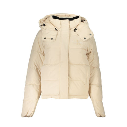 Beige Polyester Jackets & Coat