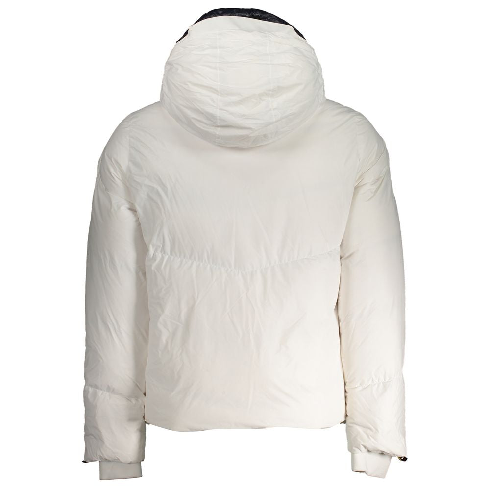 White Polyester Men Jacket