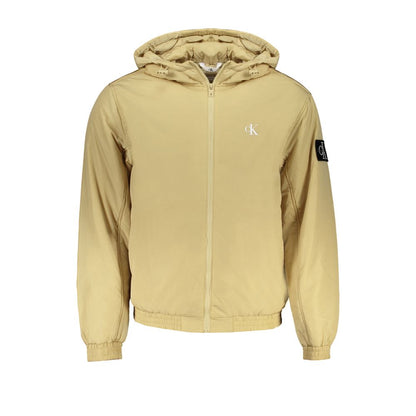 Beige Recycled Polyester Men Jacket