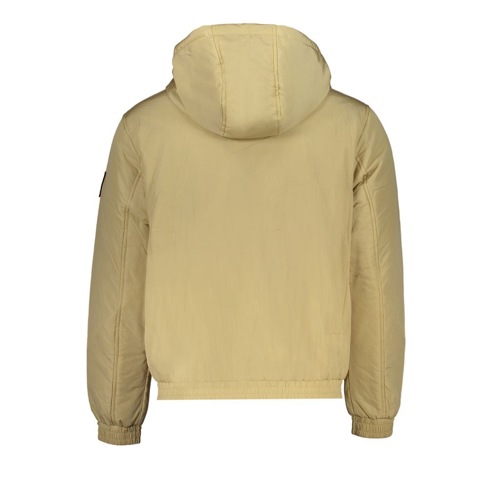 Beige Recycled Polyester Men Jacket