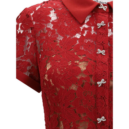 Red Cotton Casual Dress