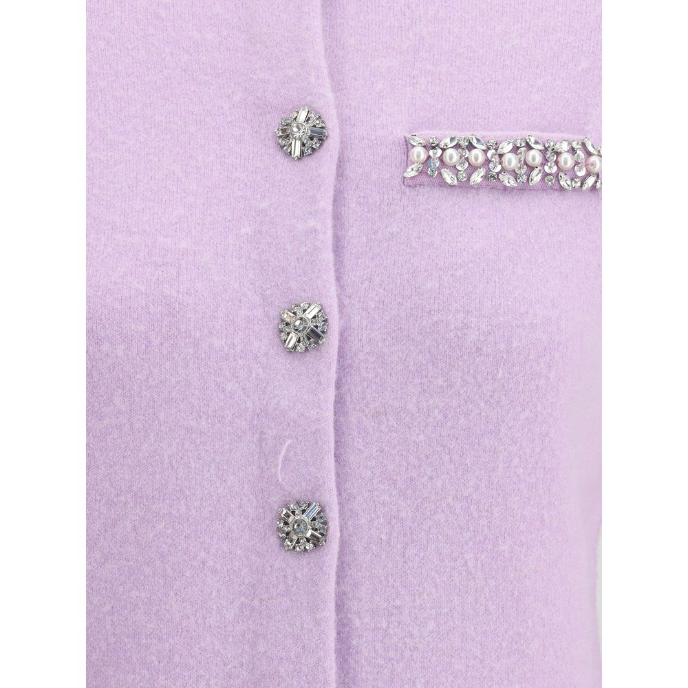 Purple Viscose Cardigan