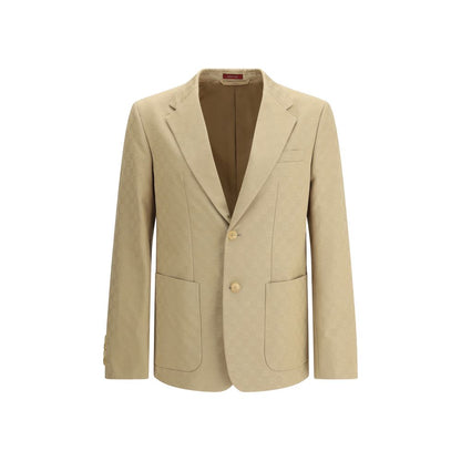 Beige Cotton Blazer