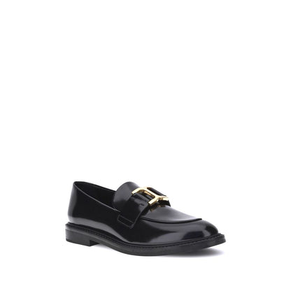 Black Calf Leather Bos Taurus Slip-On Loafers