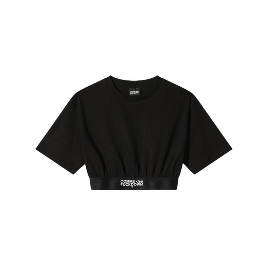 Black Cotton Tops & T-Shirt