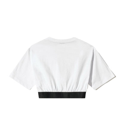 White Cotton Women T-Shirt