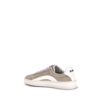 Beige Calf Leather Bos Taurus Low Top Sneakers