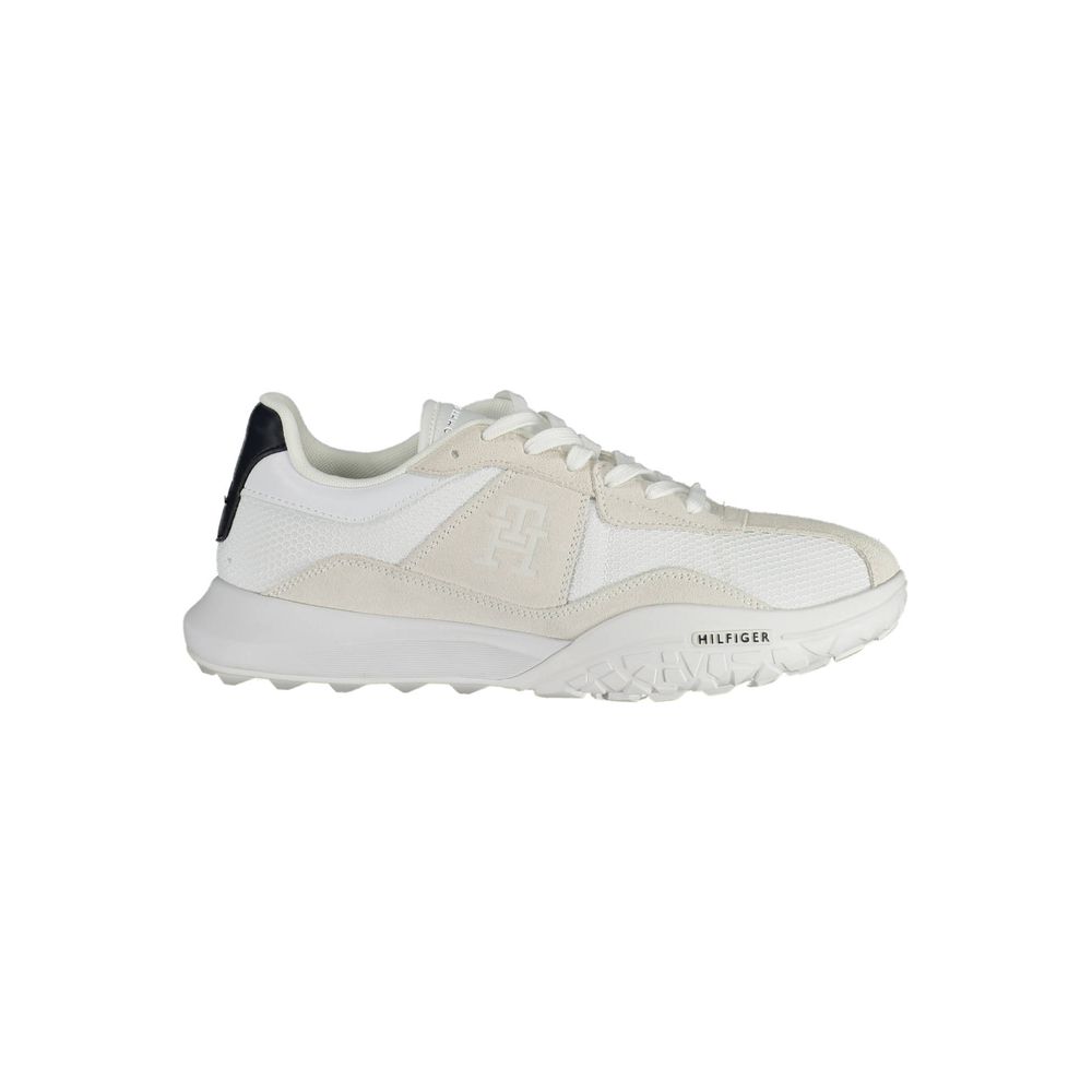 White Polyester Sneaker