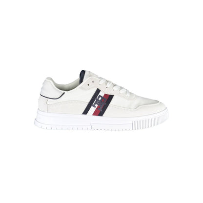 White Polyester Sneaker