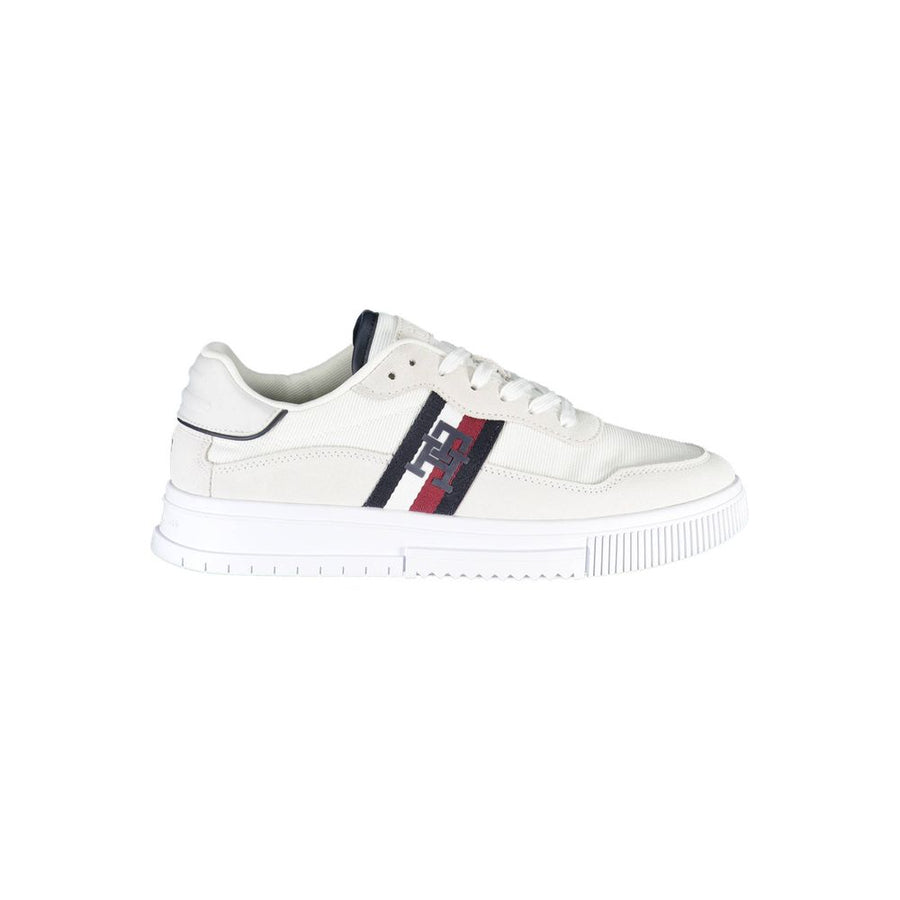 White Polyester Sneaker