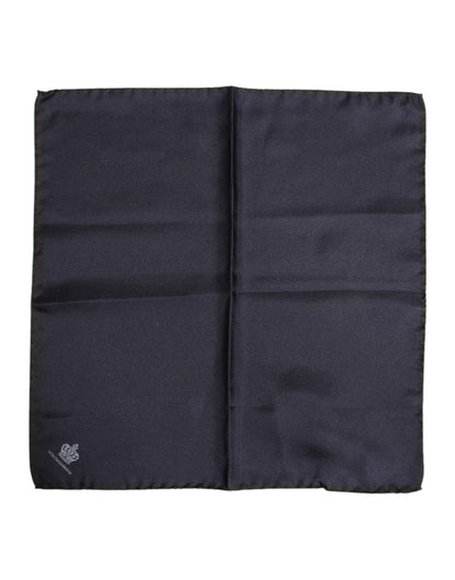 Blue DG Crown Silk Square Men Foulard Scarf